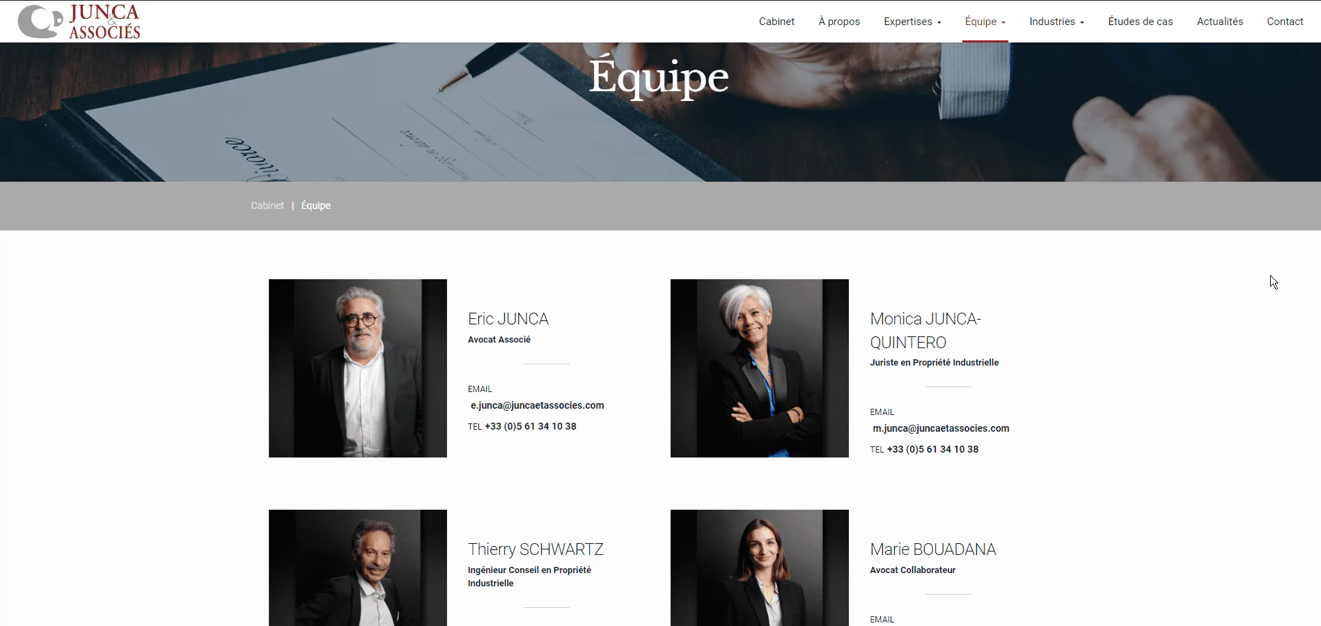 baccana-digital-consulting-client-project-junca-et-associes-toulouse-team-page