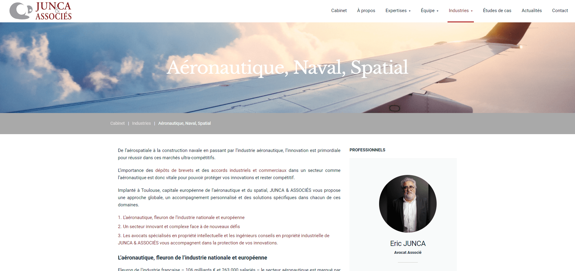 baccana-digital-consulting-projet-cabinet-junca-et-associes-service-aeronautique