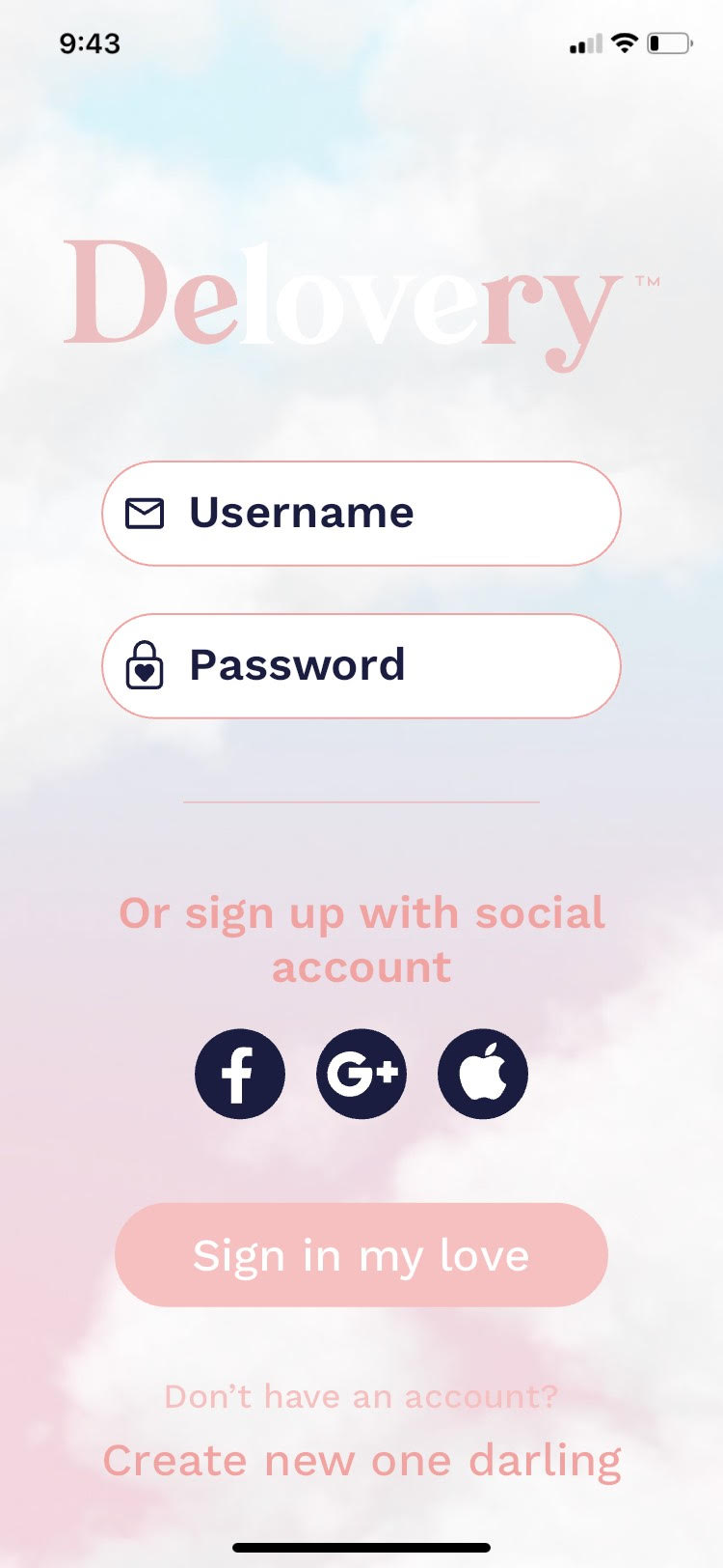delovery-mobile-app-account